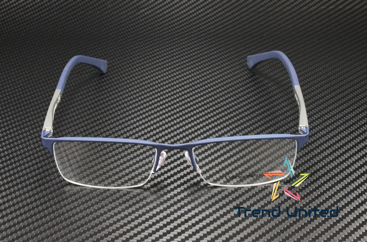 EMPORIO ARMANI EA1041 3131 Rubber Blue Demo Lens 55 mm Men's Eyeglasses