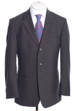 38R Classic-Fit Hugo Boss Einstein Sigma Dark-Gray Wool 3-Button Jacket Blazer