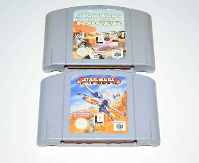 STAR WARS EPISODE 1 RACER + STAR WARS ROGUE SQUADRON - 2 Nintendo 64 Spiele