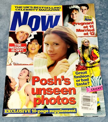 david & victoria beckham spears  barton Anna Nicole Smith Uk Now Magazine 2005
