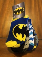 Batman Kids No Show Socks 6 Pair - Size L - Shoe Size 3 - 9 -