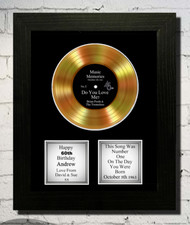 Record Vinyl Style CD Personalised THE DAY YOU WERE BORN Birthday Display Framed
