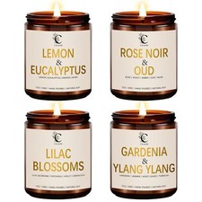 Scented Candles Set 4 Pack Scented Candles for Home Soy Wax Candles Aromather...