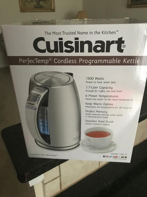 Cuisinart Tea Kettles PerfecTemp Cordless Electric Kettle eBay