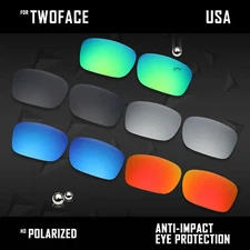 Anti Scratch Polarized Replacement Lenses for-Oakley TwoFace OO9189 Options