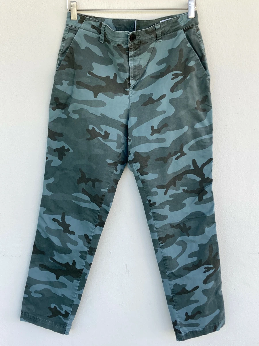 Gap Women's Size 8 Green Military Camo Mid Rise Girlfriend Chino Pants