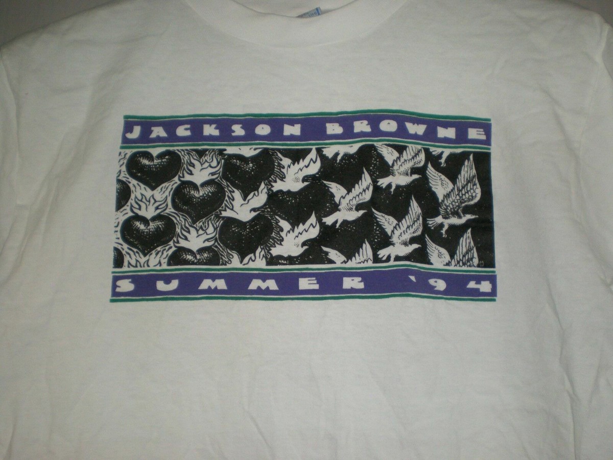 Vintage 2 SIDES Summer 94 Jackson Browne Shirt White Unisex
