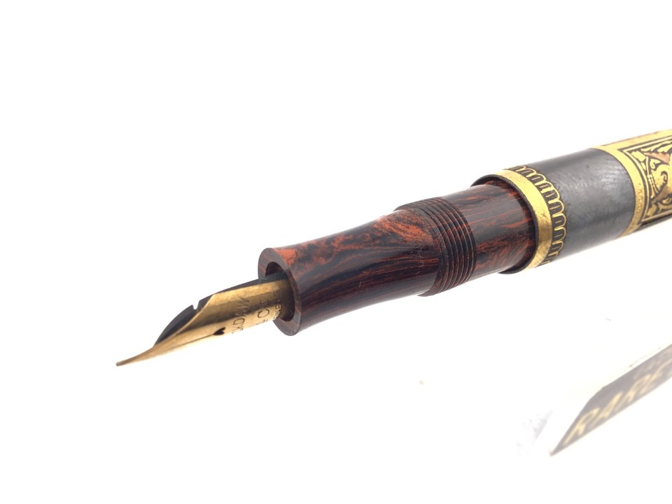 Stylo Exécutif En Fordite Authentique - Or 24K - Fabriqué à Toledo Ohio - Neuf