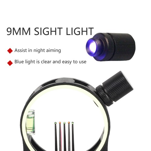 Compound Bow Sight Light Bowlight LED Continuous Adjustable 3/8-32 Thread Sqve - Picture 3 of 10