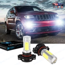 2x LED Fog Light Bulbs Lamp For Jeep Grand Cherokee 2011-2012 White 6000K 100W