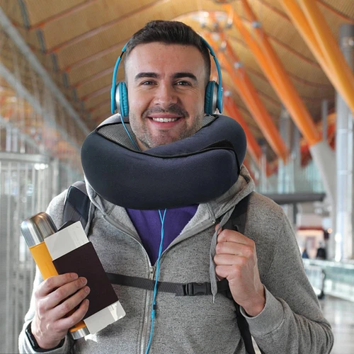 Neck Travel Pillow Memory Foam Neck Pillow Comfort Compact Ergonomic for Travel - Picture 15 of 26