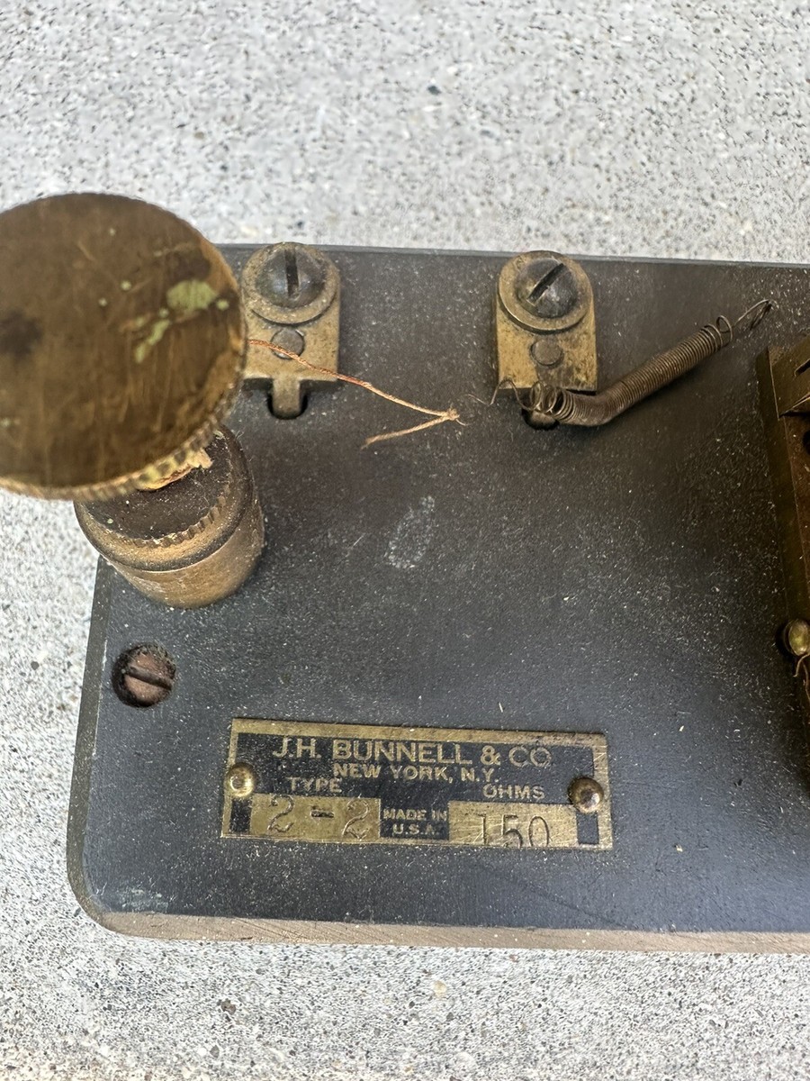 Vintage Railroad/Railway Telegraph Relay J.H. Bunnell & Co. New