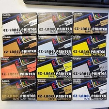 Casio EZ Label Printer Tape Cartridge 6mm-18mm Various Colours Available