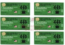 6 BX 3 BALLERINA TEA EXTRA STRENGTH 18 BAGS EA BOX 100% ORIGINAL-TE DE BAILARINA