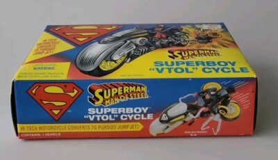 SUPERMAN SUPERBOY VTOL CYCLE SUPER MAN VINTAGE HASBRO 1995 KENNER