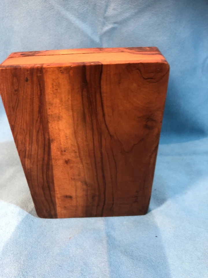 Wooden Keepsake Box w/ Lid small handmade hand crafted - 14x10x3.3cm - Image 4 of 4
