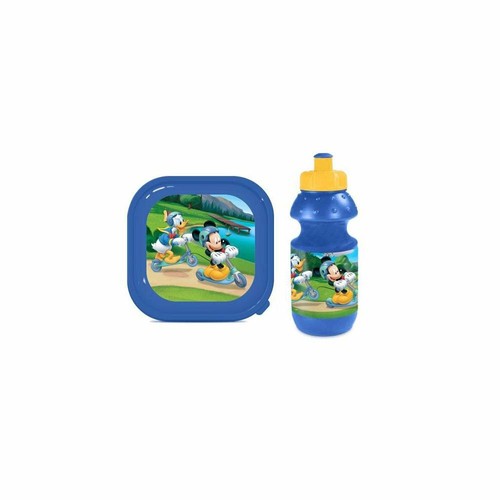 Micky Maus Picknick-Set (3-teilig) "Micky & Donald" Brotdose Trinkflasche Kinder - Bild 2 von 4