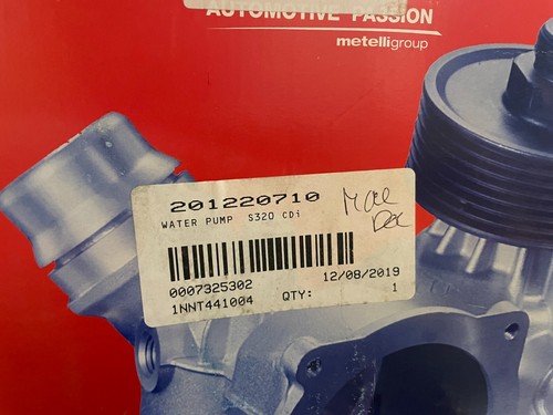 Water Pump fits MERCEDES S320 W220 3.2D 99 to 02 OM613.960 Coolant 6132000601 - Picture 3 of 5