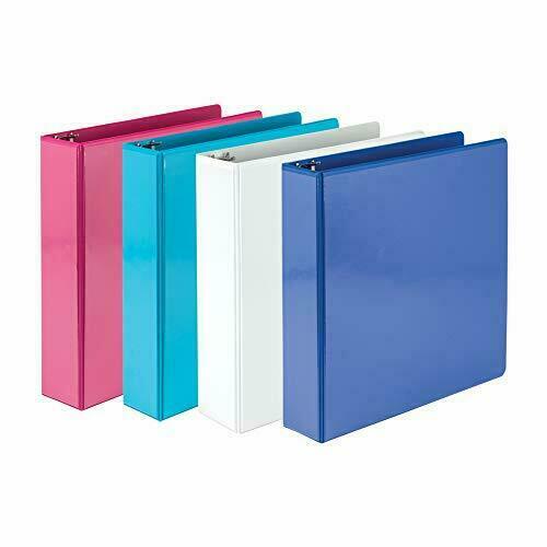 Light Blue Binder Samsill Economy 3 Ring Binder Organizer 2 Inch Round Ring Binder Customizable Clear View Cover