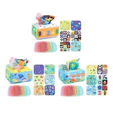 Tissue Box Pull Toy Sensory Toy Crinkle Tissue for Babies