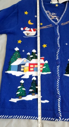 Limited Addition Quacker Factory Women’s Christmas 2 side Sweater SZ M NWT - Picture 5 of 12