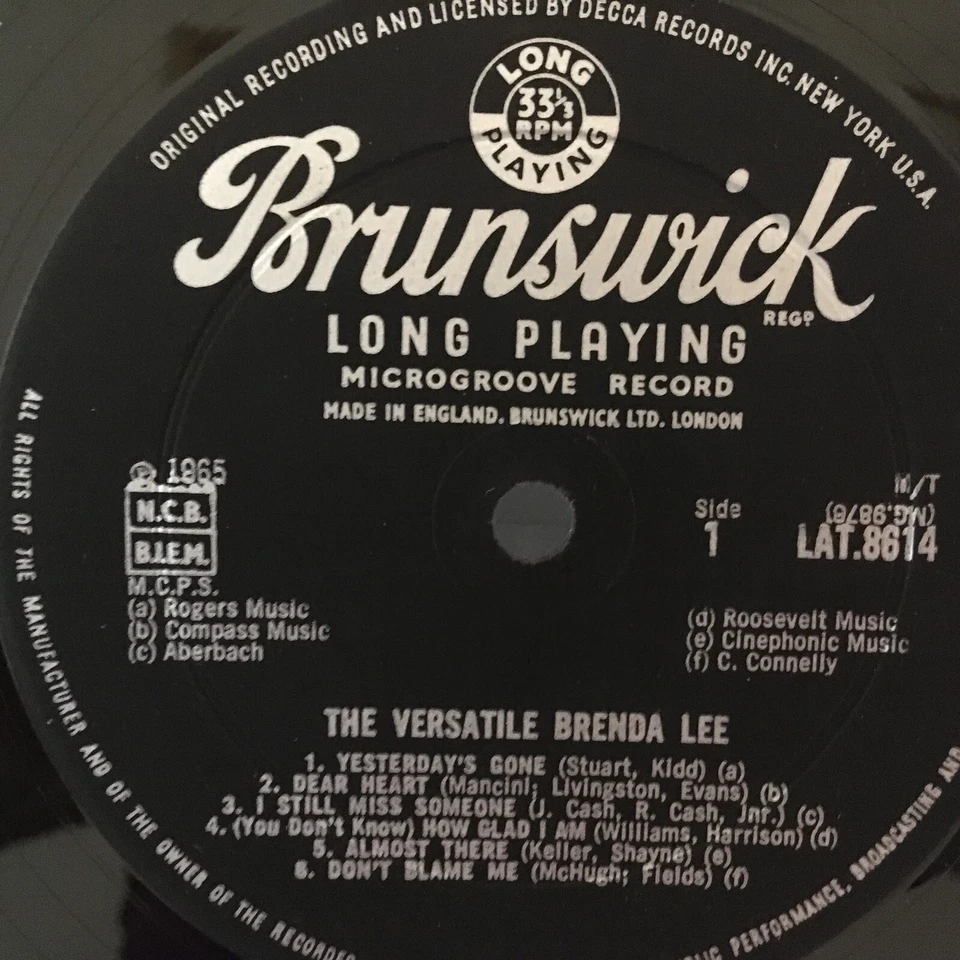 BRENDA   LEE           LP       THE   VERSATILE      - Image 4 of 4