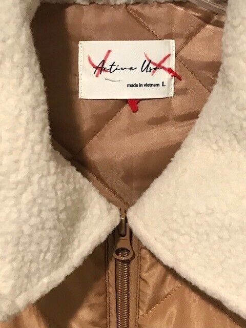 ACTIVE USA TAN QUILTED LONG JACKET + PLAID INFINI… - image 10