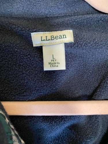 L.L Bean Women's Fleece-Lined Flannel Hoodie, Plaid Large Petite Western Yarn-dy - Picture 6 of 17