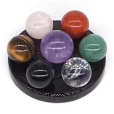 7 Star Array Chakra Stone Set Crystal Gem Ball Reiki Spiritual Home Energy Decor