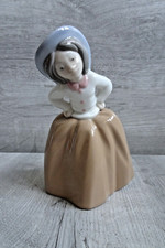 Nao Lladro Figurine Girl In A Hat With Hands On Hips Vintage 1997