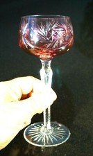 Beautiful Vintage Bohemian Flash Cranberry Wine Hock