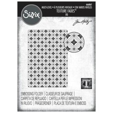 Tim Holtz 3-D Texture Fades  VAULT DIAMONDS  Sizzix Embossing Folder  666867