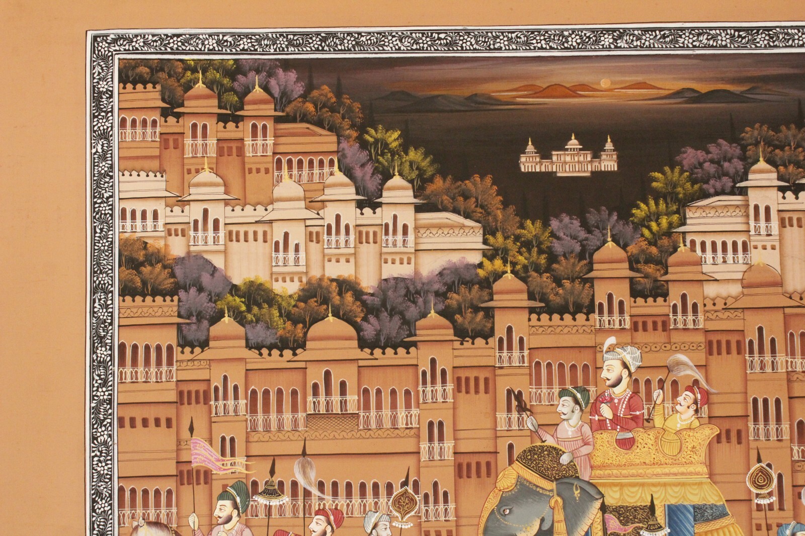 Peinture Miniature Indienne Mewar - Faite à La Main Sur Papier - Art Rajasthan