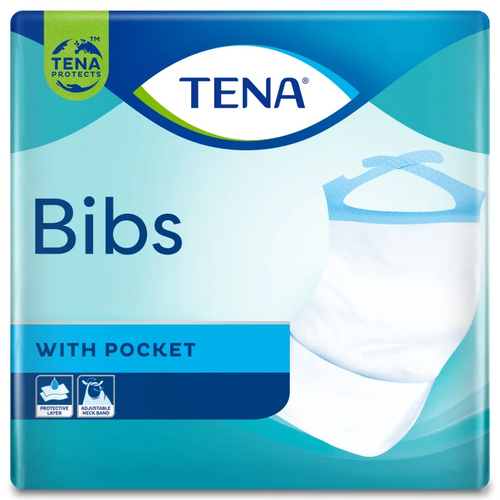 TENA BIBS BAVAGLINI BAVAGLIA ASSORBENTI PER ADULTI 150 pz 37X46 cm TG.M - Foto 2 di 6