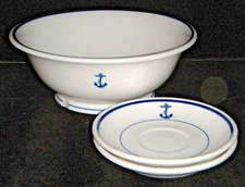 Vintage O.P. Co. Syracuse China #SY452 Naval Anchor Restaurant Ware China