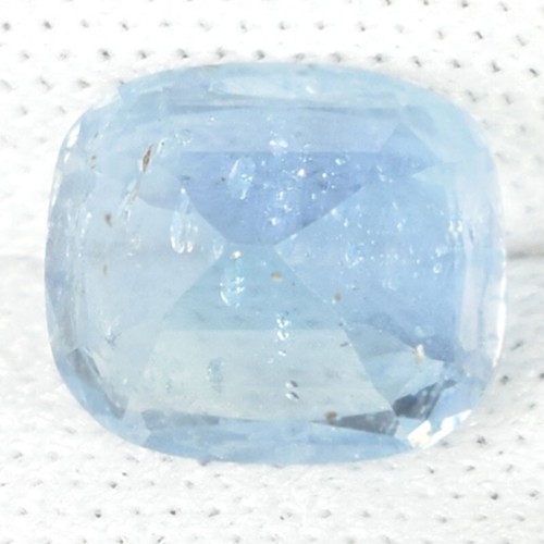 2.25 ct GIT" RARE GLOW GRAYISH BLUE NATURAL APATITE - CUSHION See Vdo WR - Picture 2 of 2