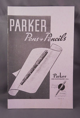 Parker Vintage 1934 Full Line Product Catalog--black and white reproduction
