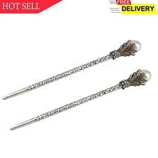 yueton Pack of 2 Vintage Rhinestone Pearl Hair Stick Vintage Hair Chopsticks H..