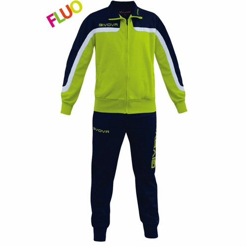 Tuta givova modello africa training TAGLIA M COLORE BLU E GIALLO FLUO,  TRACKSUIT | eBay
