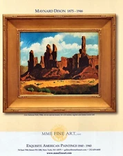 2008 MAYNARD DIXON Art Gallery Exhibit ~ Zion Natl Park 1-Page Magazine PRINT AD