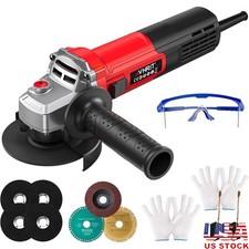 10 AMP 4.5 Inch Electric Angle Grinder Cutting Grinding Polishing Tool Kit New