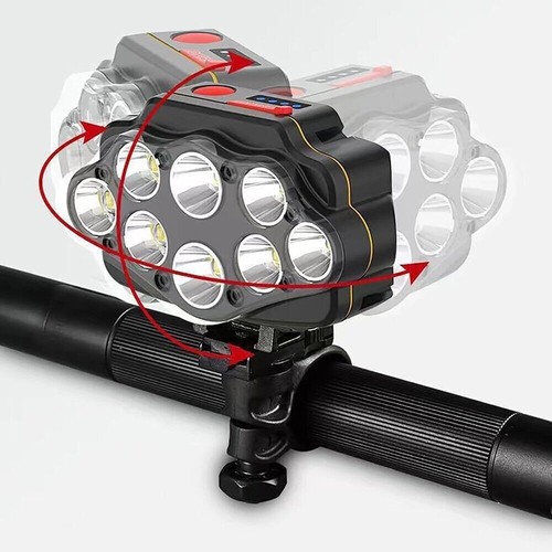 Super Bright 8 LED Bike Light USB Rechargeable Bicycle Front Headlight Waterprof