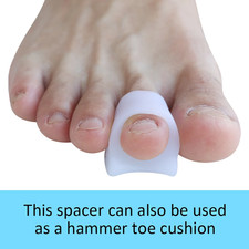 2/4Pcs Toe Separator Protector Gel Toe Spacer Bunion Corrector Spreader for Hamm