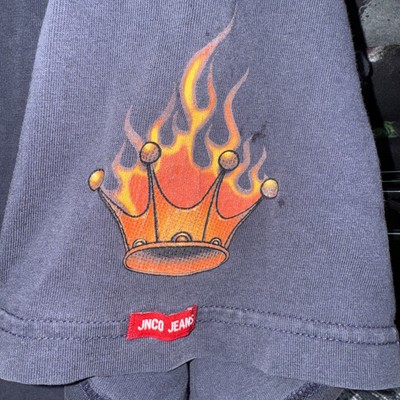 Vintage Y2K JNCO Jeans Flaming Skull Navy Shirt Size XXL | eBay