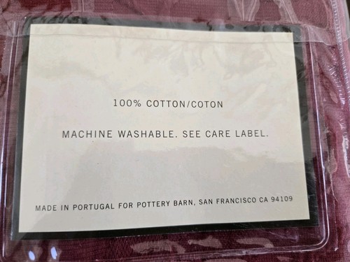 1 Pottery Barn Chloe rot Matelasse Standard Schein neu mit Etikett - Bild 3 von 5