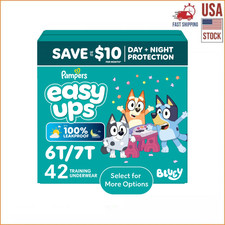 Pampers Bluey Easy Ups Potty Training Pants Size 6T/7T 42 Count Toddler
