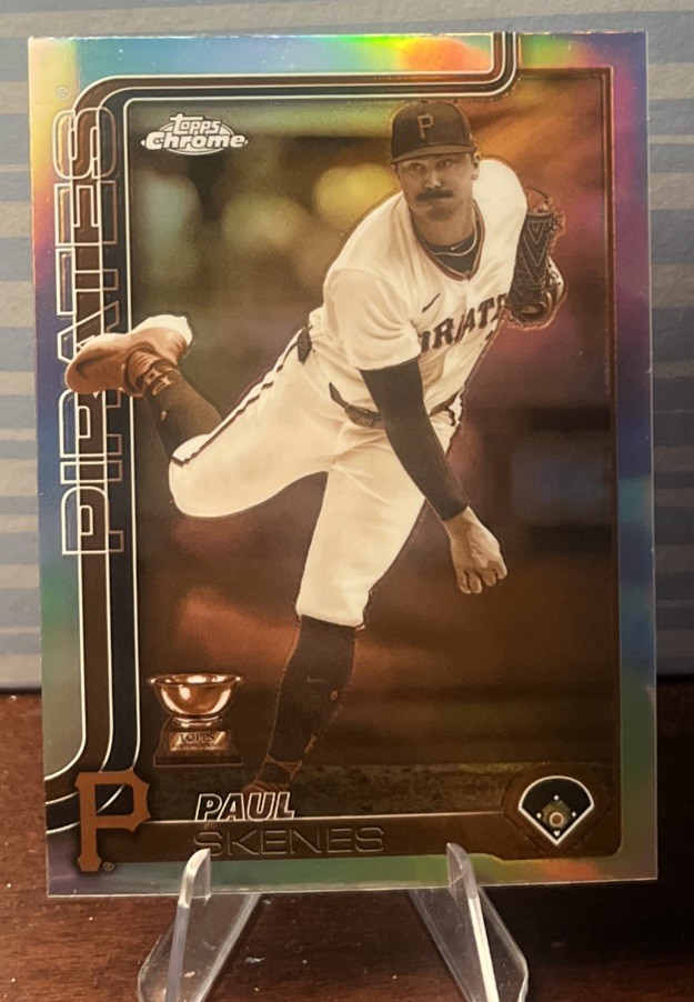 PAUL SKENES 2025 Topps Chrome #300 Sepia Refractor Pirates SP