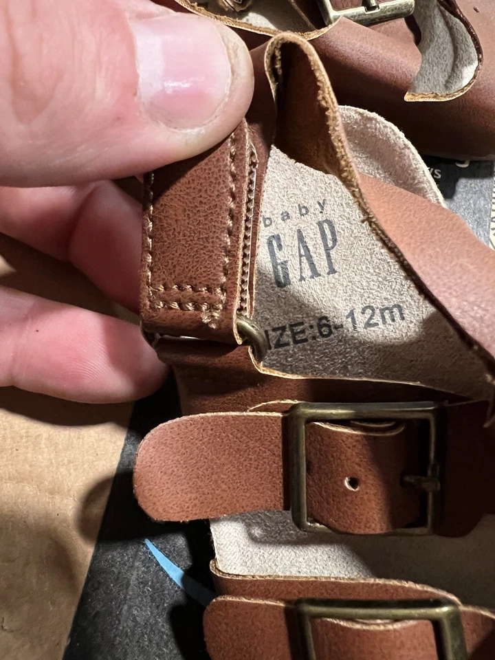 Baby Gap Brown Baby Sandals 6-12 Months - Image 4 of 4