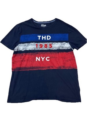 MEN'S TOMMY HILFIGER DENIM PAINTER THD 1985 NYC T-SHIRT BLUE RED WHITE SIZE M