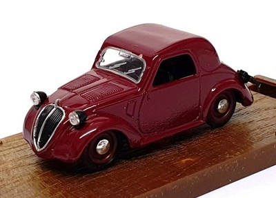 Brumm 1/43 Scale Diecast R21 - 1936-48 Fiat 500 Topolino - Burgundy